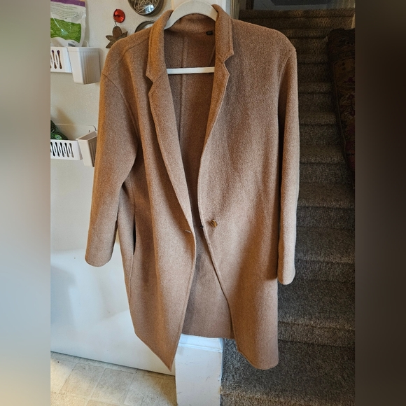 Uniqlo Wool blend cocoon pea coat medium - Picture 4 of 7